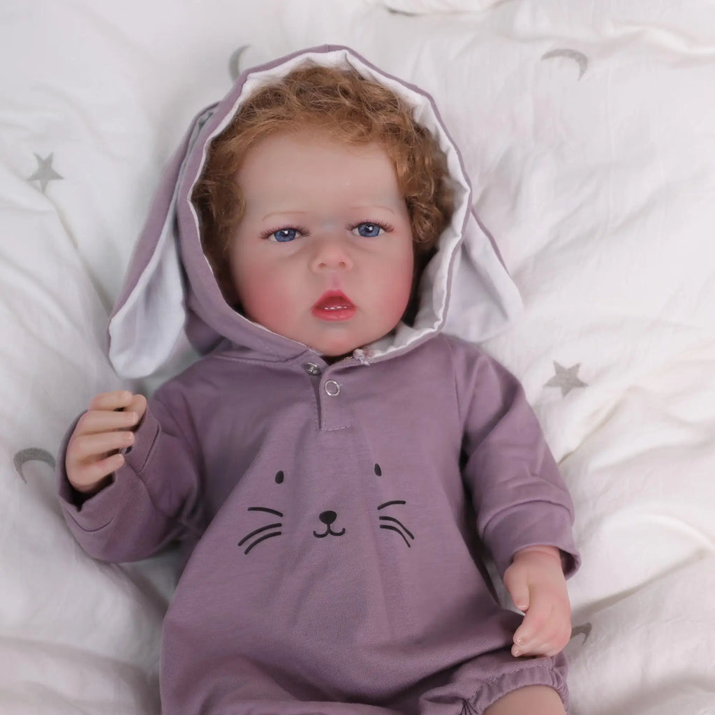 55 cm /22 inch Reborn Dolls Lifelike Babies Handmade Soft Silicone Baby Doll for Kids Gift