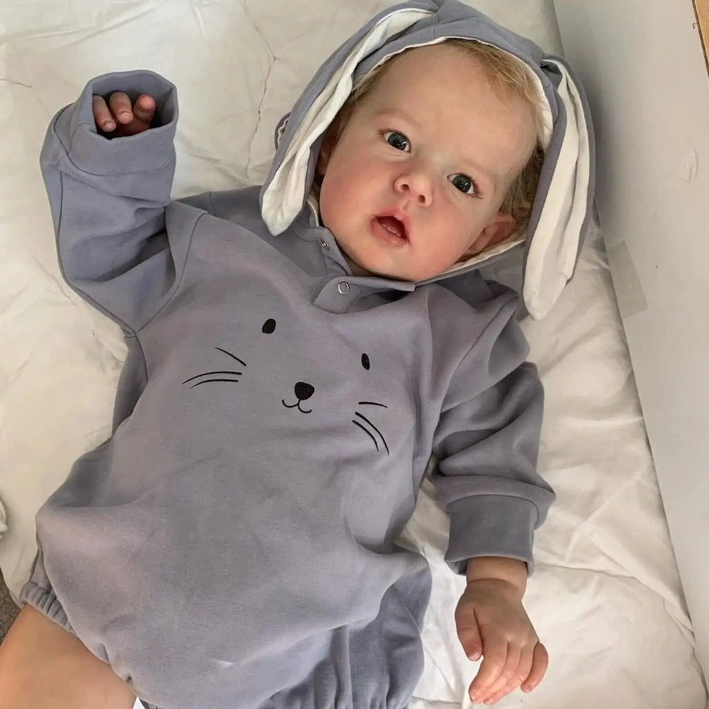 55 cm /22 inch Reborn Dolls Lifelike Babies Handmade Soft Silicone Baby Doll for Kids Gift